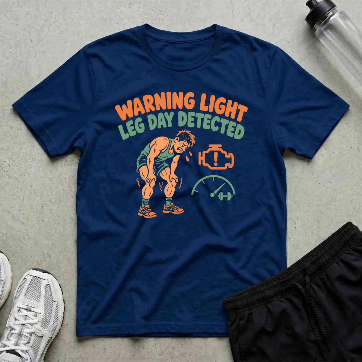 Leg Day Detected T-Shirt - Navy