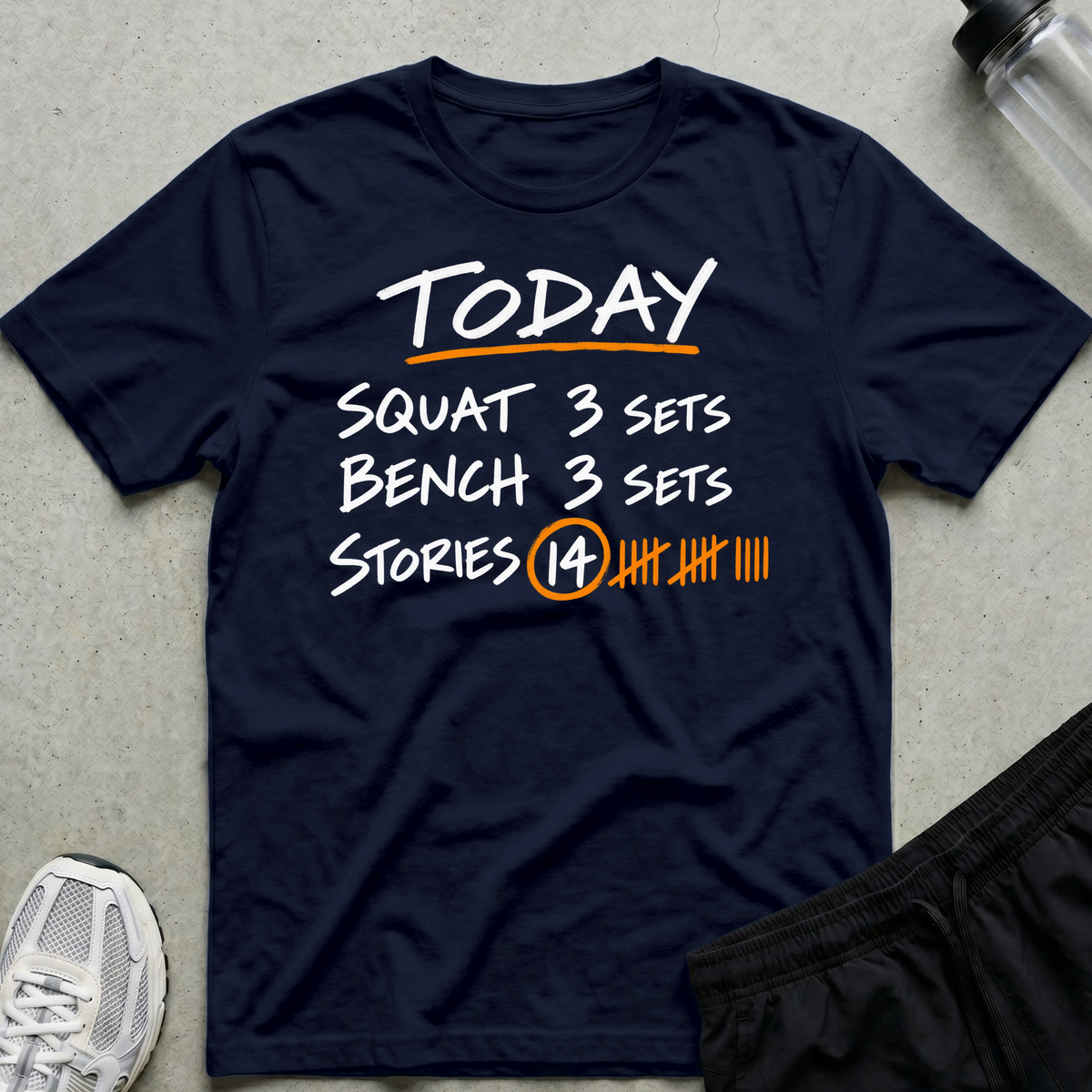Training Log T-Shirt - Navy