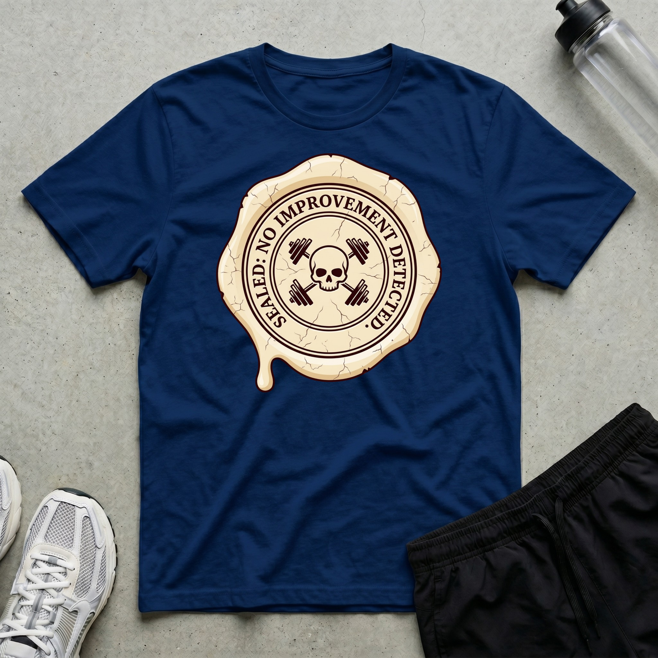 Skull Barbell Wax T-Shirt