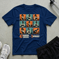 Mirror Check Count T-Shirt - Navy