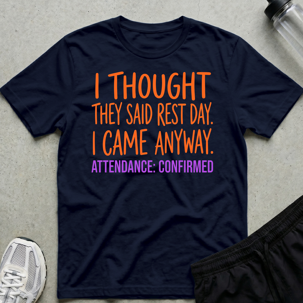 Attendance Confirmed T-Shirt - Navy