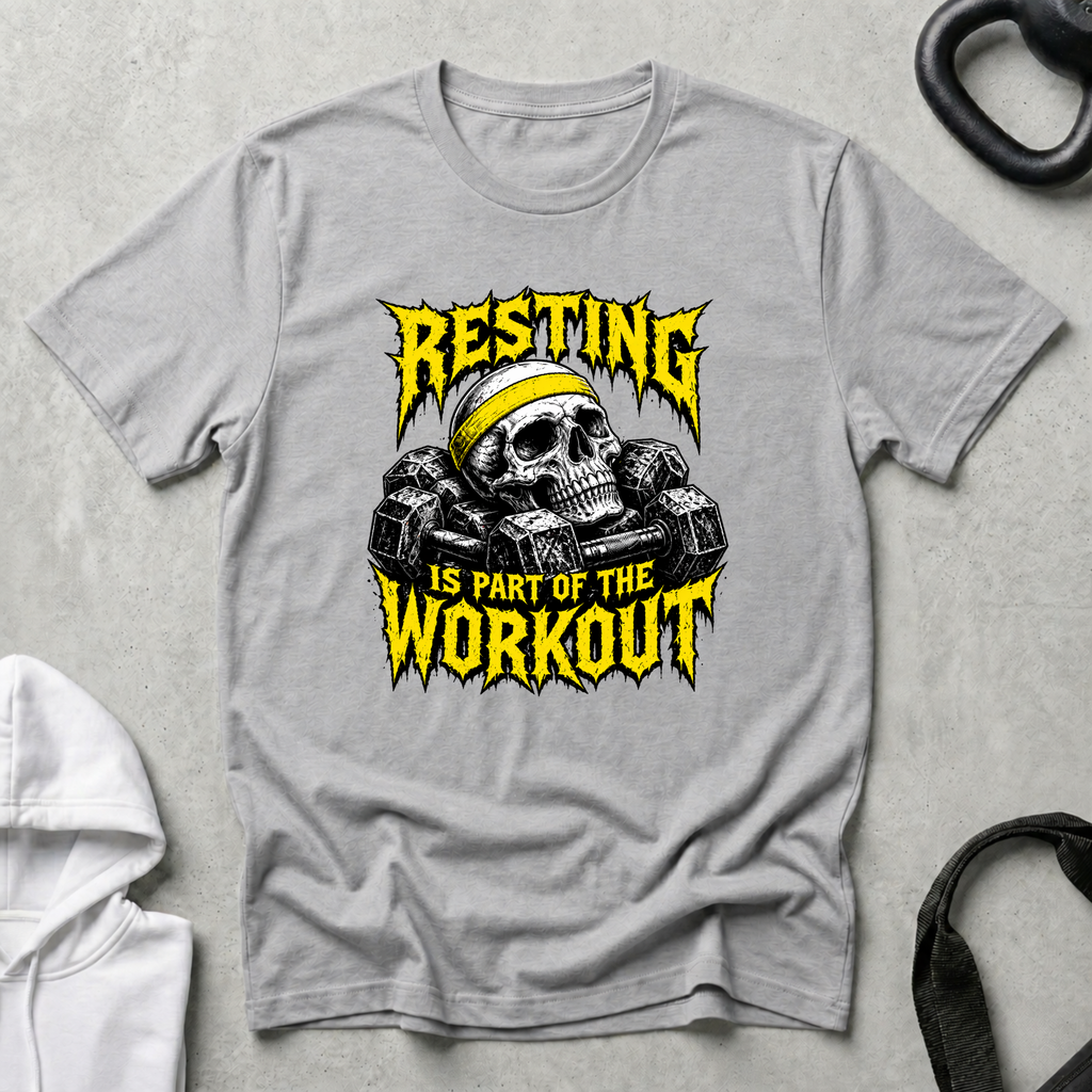 Resting is part of the workout yellow