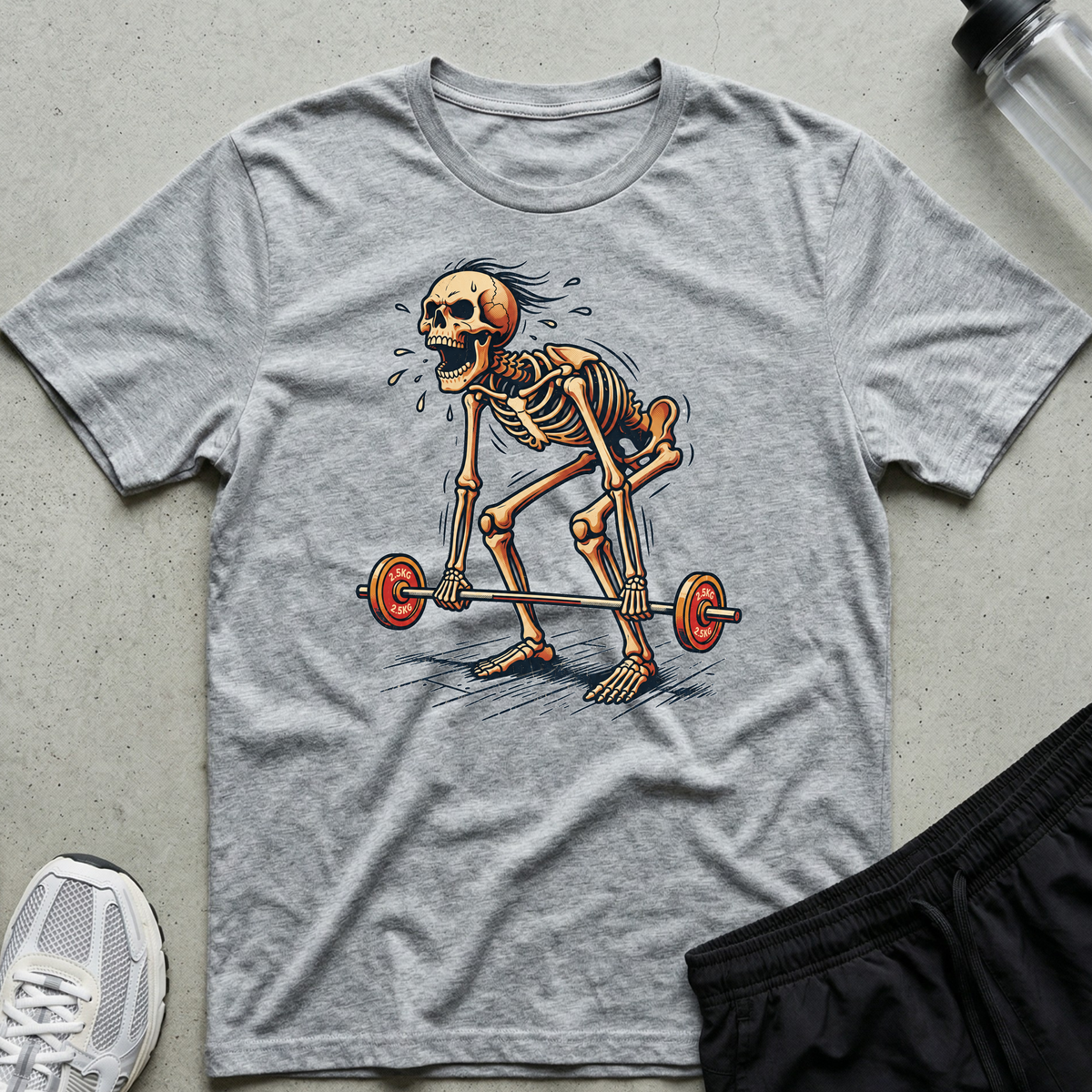 Deadlift Skeleton T-Shirt - Sport Grey