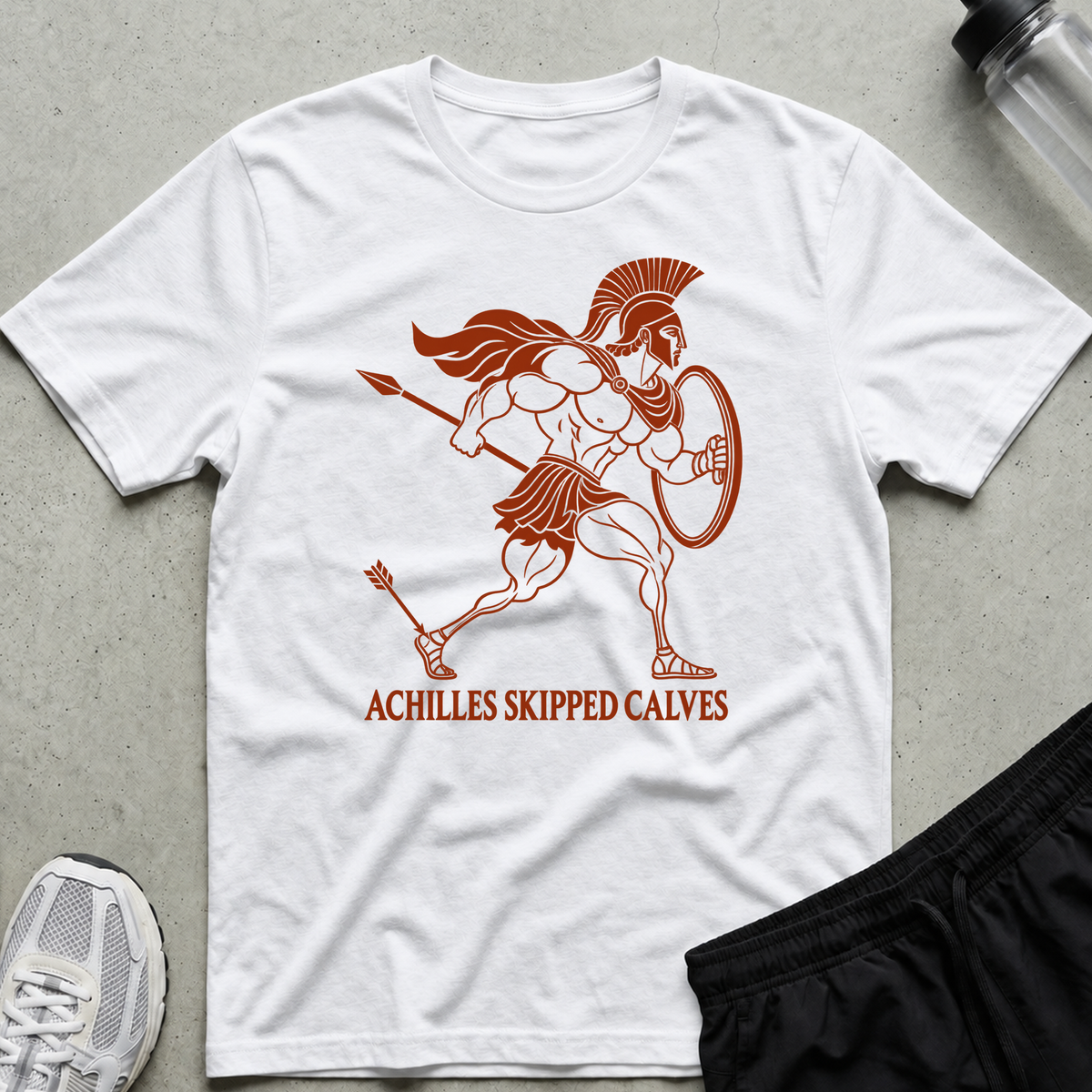 Achilles Skipped Calves T-Shirt - White