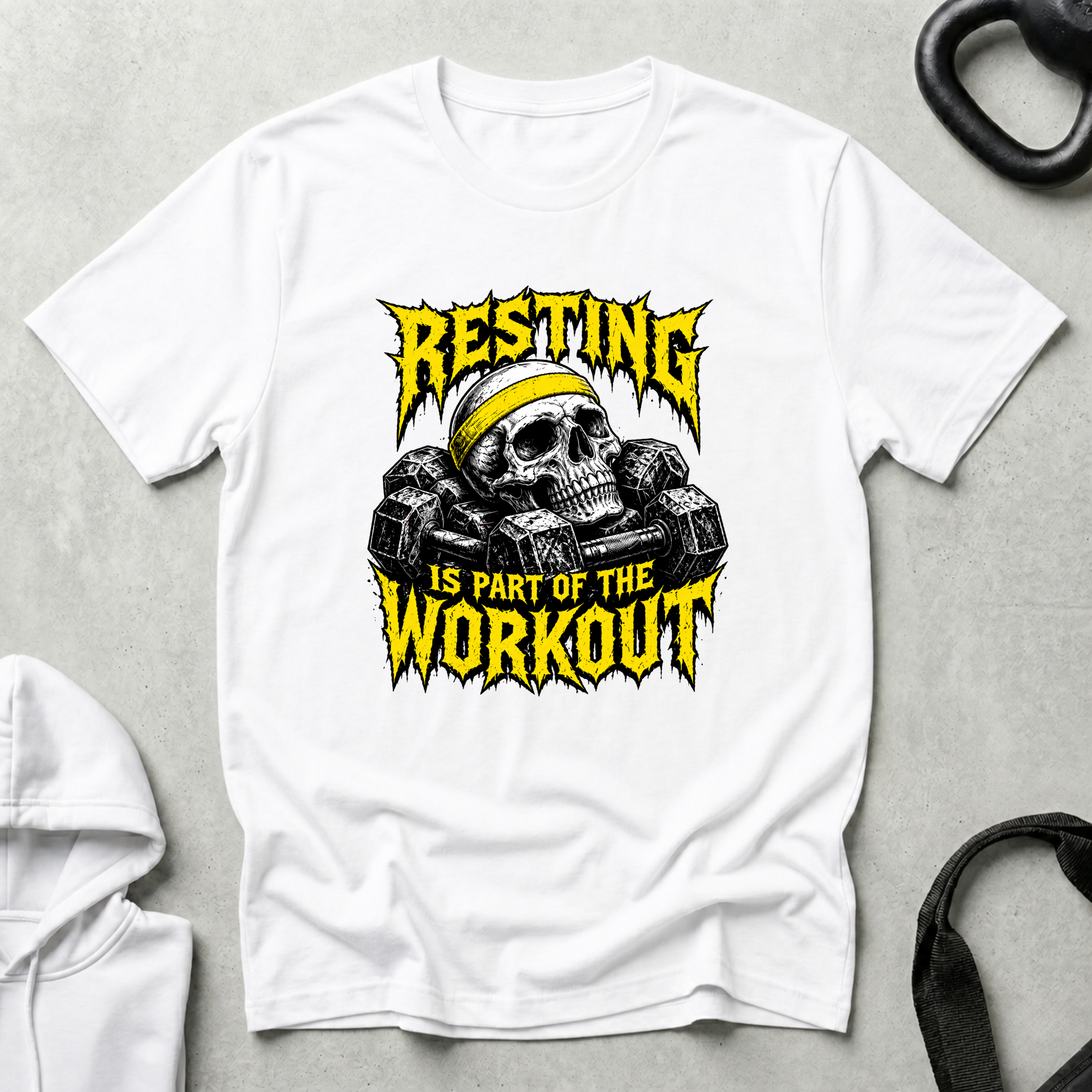 Resting is part of the workout yellow